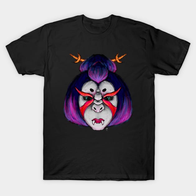 The Serpent Geisha T-Shirt by RealmForgeArt